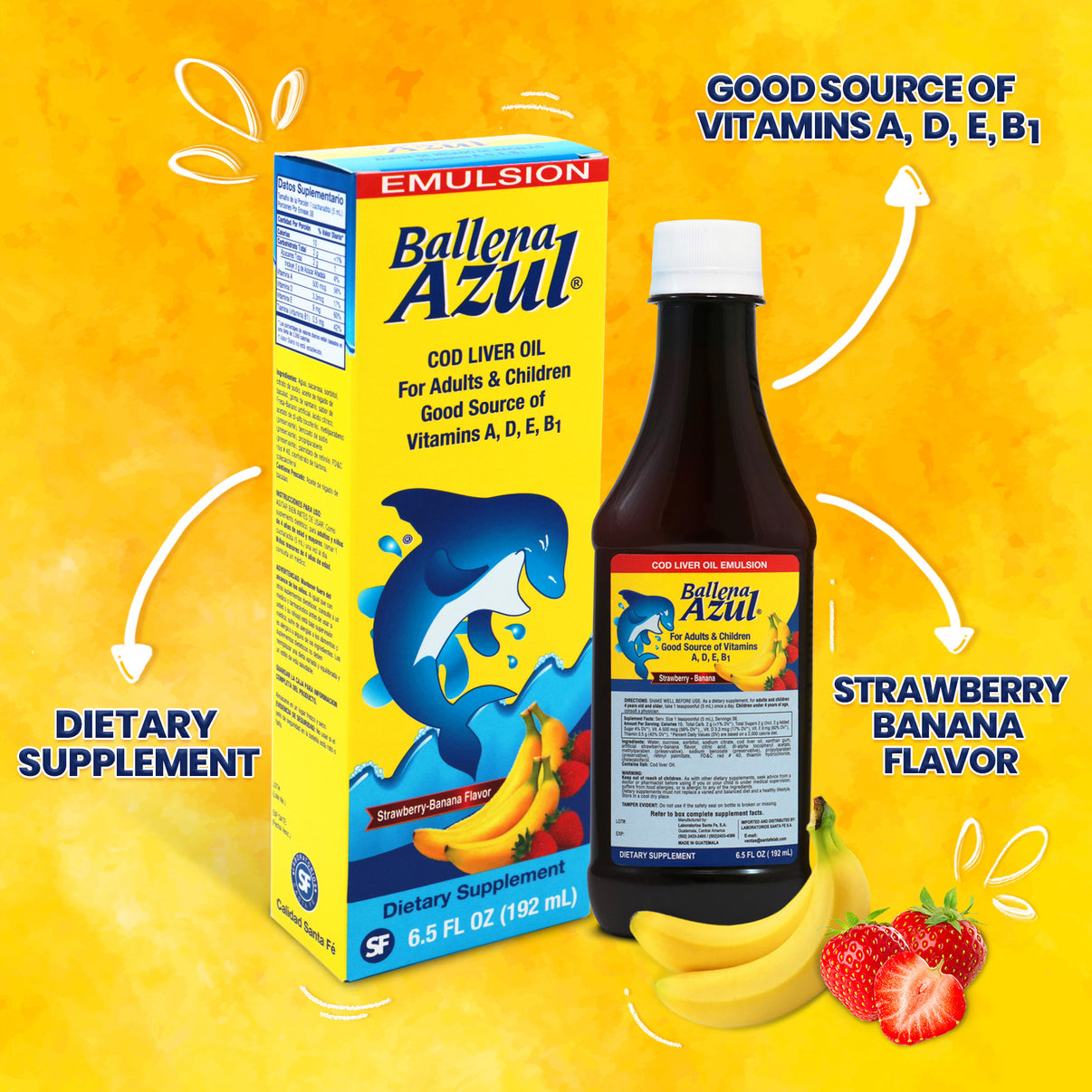 Strawberry Banana Flavor Emulsion BALLENA AZUL STORE